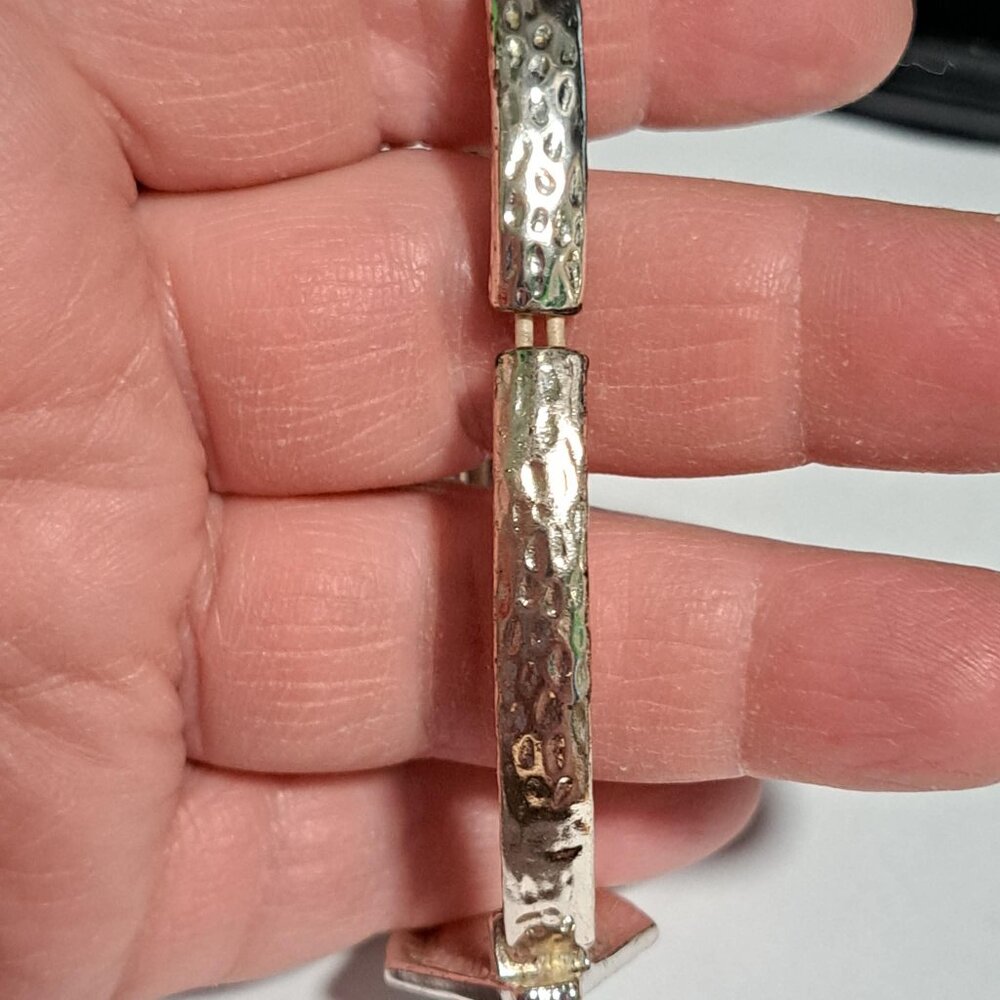 Turquoise and silver bracelet - Picture 3 of 6